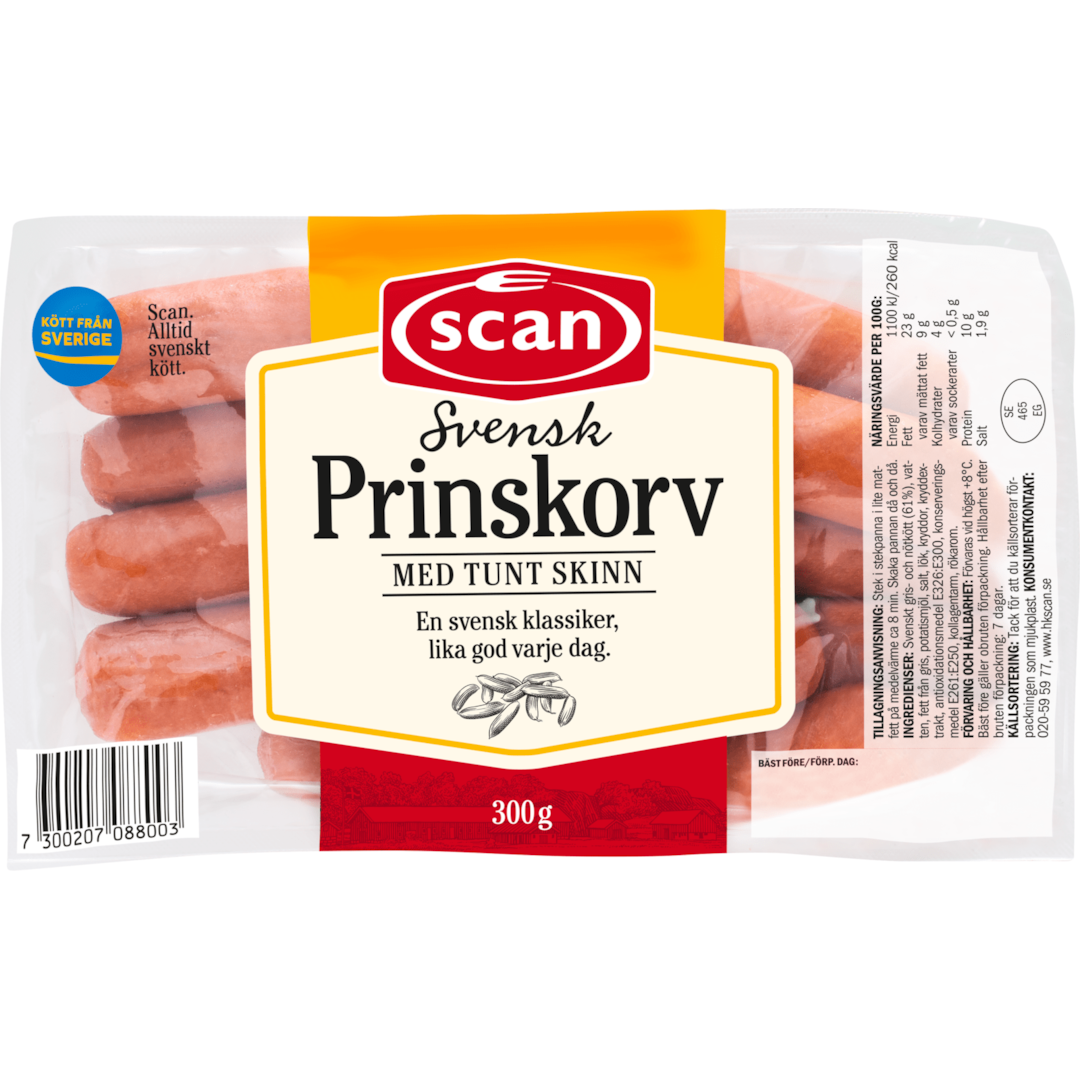 Prinskorv 300g