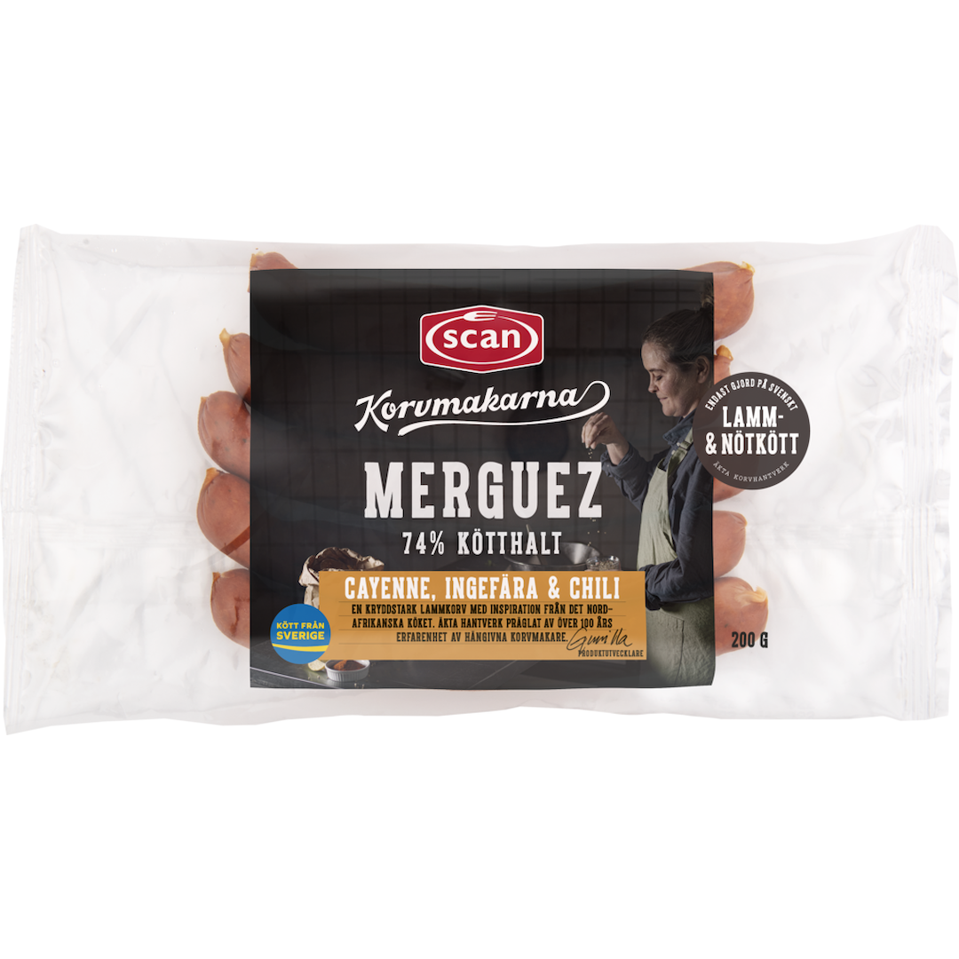 Merguez Lamm- och Nötkorv 200g