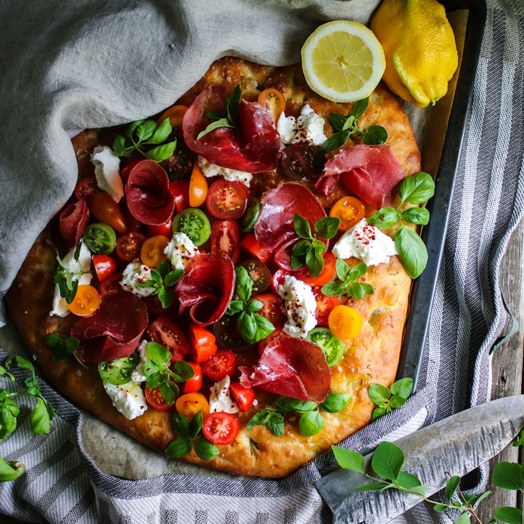 Focaccia med Bresaola