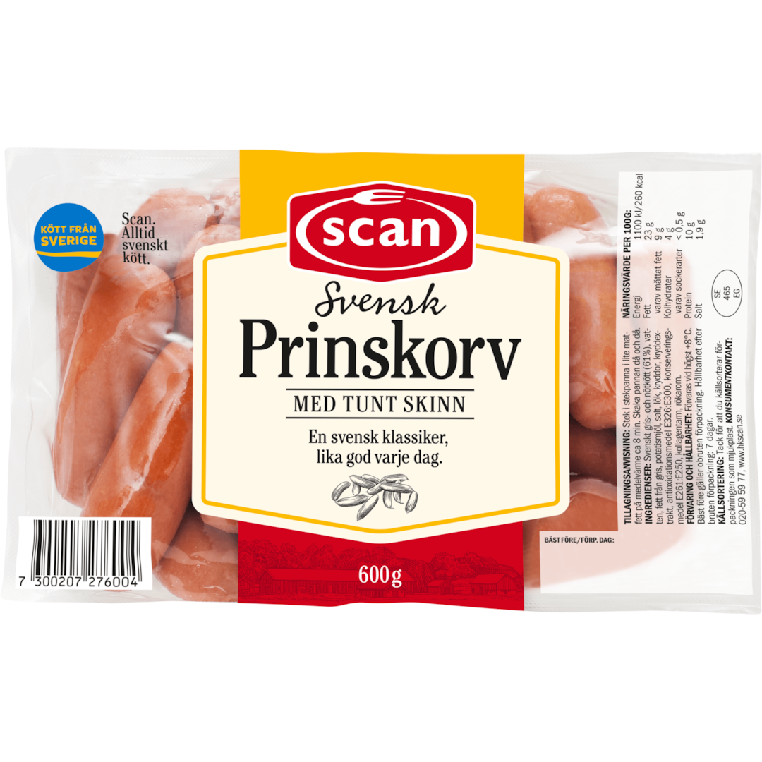 Prinskorv 600g