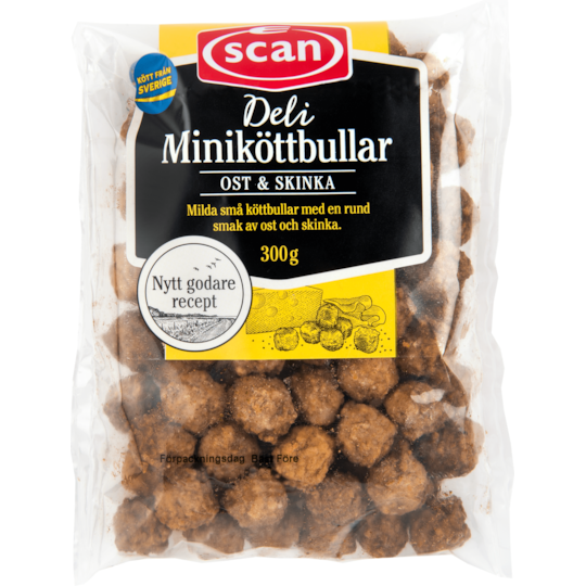 Miniköttbullar Ost & Skinka 300g