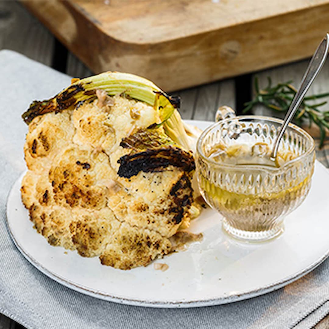 Grillad blomkål med fräsch vinägrett